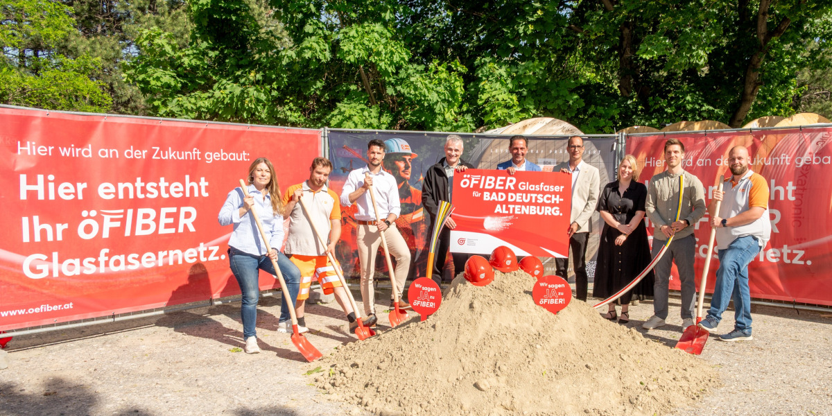 Glasfaser-Ausbau startet in Bad Deutsch-Altenburg: Spatenstich für zukunftsfitte Infrastruktur